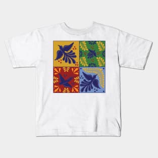 Mexican Talavera Birds Kids T-Shirt